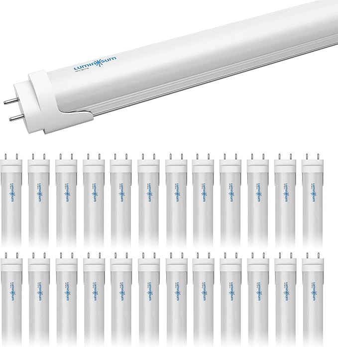 T8 LED Tube Light Bulbs 4 Foot 20W 40W Equivalent 4000K Natural White 2000LM, T8 T10 T12 Fluorescent Replacement, Dual-end Powered Ballast Bypass, Frosted Cover ETL Listed for Shop 25-Pack