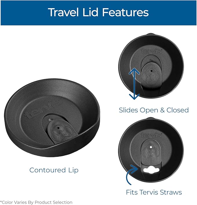 Tervis Travel Lid Made in USA Double Walled Insulated Tumbler Travel Cup Keeps Drinks Cold & Hot, Fits 24oz Tumblers & 16oz Mugs, Citrus Sunrise