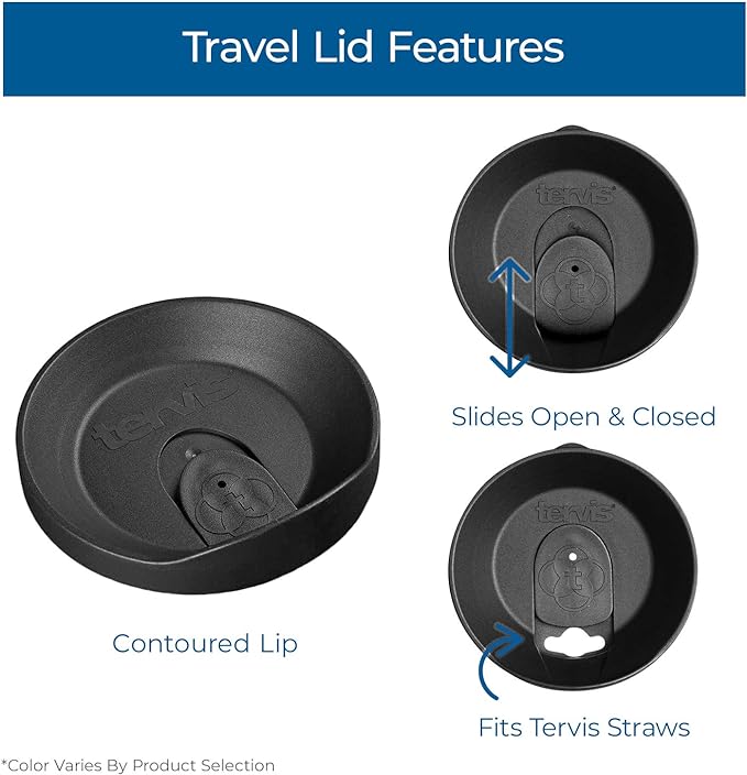 Tervis Travel Lid Made in USA Double Walled Insulated Tumbler Travel Cup Keeps Drinks Cold & Hot, Fits 16oz Tumblers, Orange