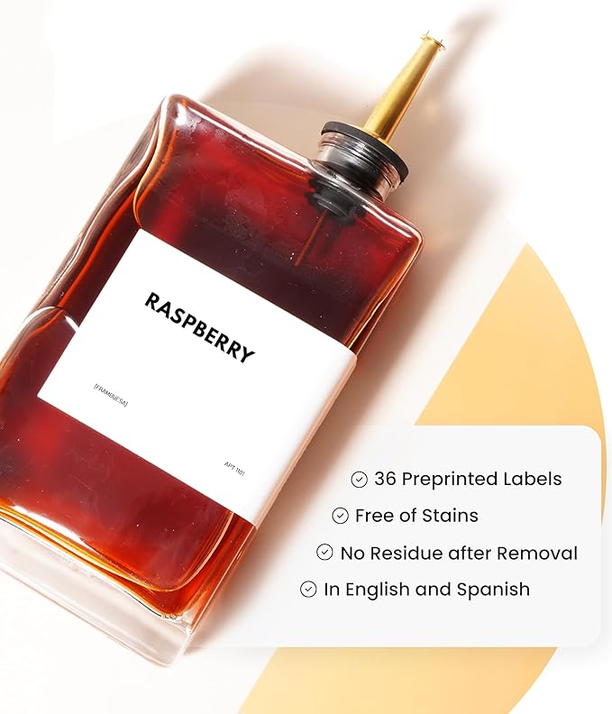 Olive Oil Dispenser for Kitchen, Cooking Oil and Vinegar Dispenser Set, Olive Oil Bottle, Soy sauce dispenser, coffee syrup bottles with stainless steel pourers - 2 pcs, Gold