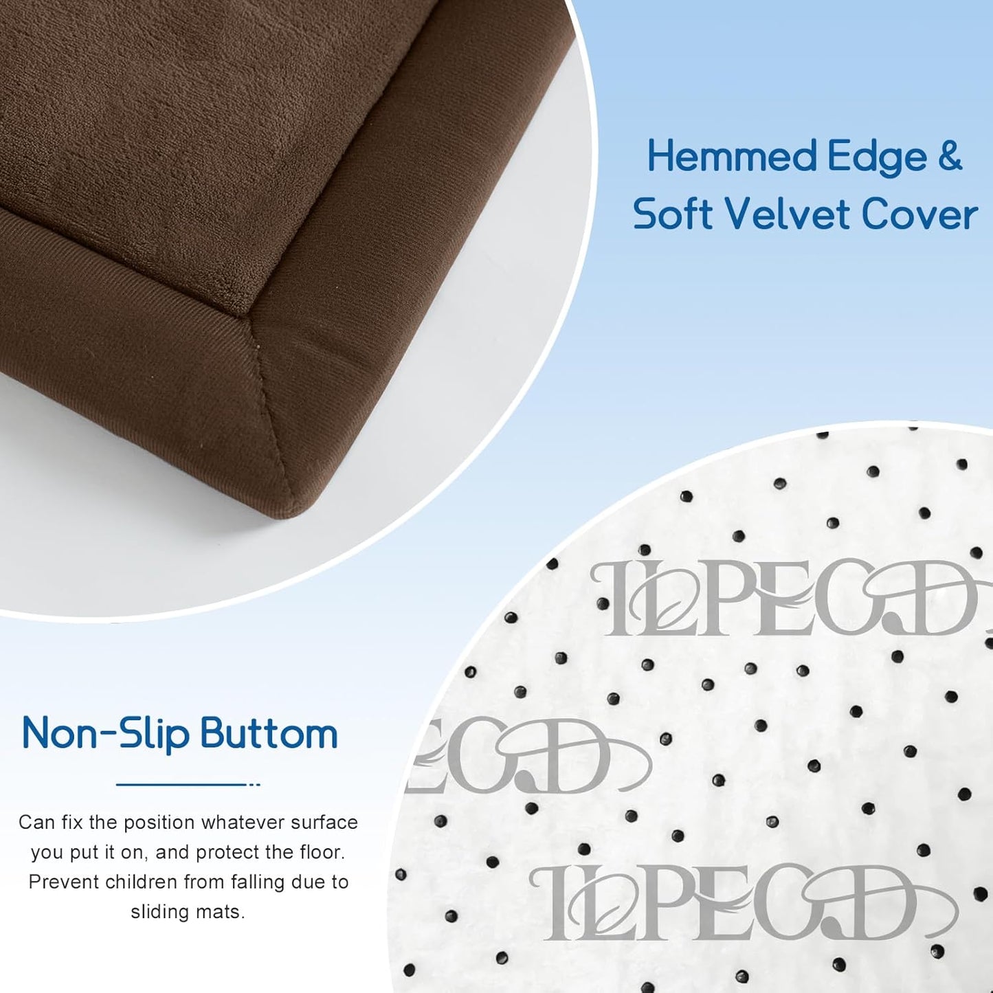 Baby Play Mat for Floor Tummy Time Mat Nursery Rug Muscle Mat Area Rug Playroom Rug Tatami Mat 6'7"x4'11" Memory Foam 1.3" Thick Crawling Mat For Babies,Toddlers, Infants, Kids,Floor Mat,Coffee