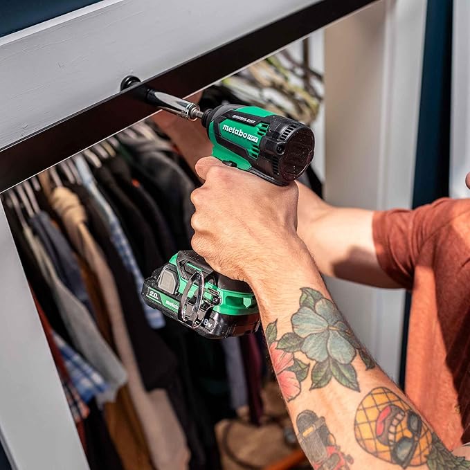 Metabo HPT 18V MultiVolt Cordless Brushless Impact Driver Kit, Compact Lightweight Impact Driver Set with 2 Lithium-Ion Metabo Batteries, Charger, 1/4-Inch Quick Change Chuck, High Torque, WH18DEX