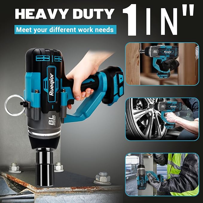 Cordless Impact Wrench 1" for Makita 18V Battery, Impact Wrench 2250FT-LBS(3000N.m) High Torque Brushless Electric Impact, with 4 Modes Power Impact Driver for Car, Truck, Mower (No Battery)