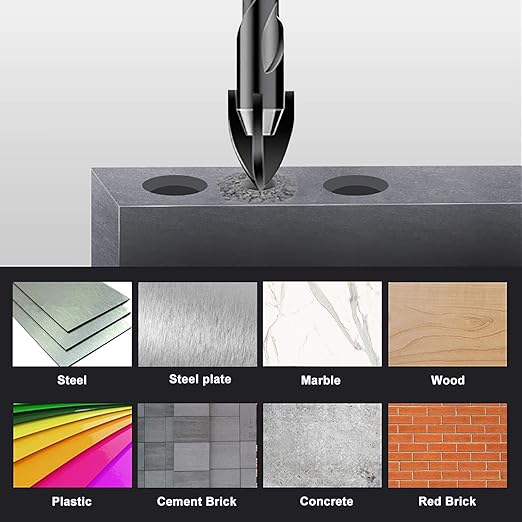 10 Pcs 3/16" Masonry Concrete Drill Bit Set for Tile Brick Glass Plastic Wood, Cross Tungsten Carbide Tip, Hex Shank, Work with Ceramic Porcelain Tile Wall Mirror Paver, 3/16 Inch Drill Bits,5mm.
