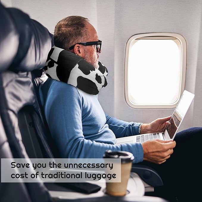 Stuffable Travel Pillows, Travel Pillows for Airplanes, Portable Soft Self-Fillable Travel Neck Pillows, Comes with Storage Bag Perfect Travel for Plane or Car (Pillow Cover Only, No Filler)