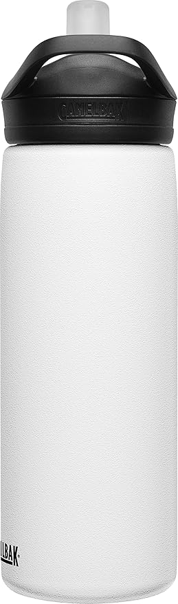 CamelBak eddy+ Water Bottle with Straw 20oz - Insulated Stainless Steel, White