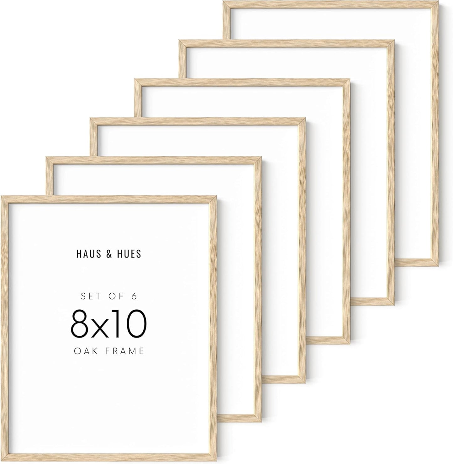 HAUS AND HUES 8x10 Frames Set of 6, Wood Picture Frames 8x10, 8x10 Picture Frame Set of 6, Wooden Picture Frames 8x10, 8x10 Picture Frame Set, 8x10 Frames, 8x10 Picture Frame Pack, 8x10 Poster Frame