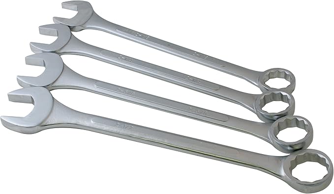 SUNEX TOOLS 9604 Super Jumbo SAE Combination Wrench Set, 4-Piece, Silver