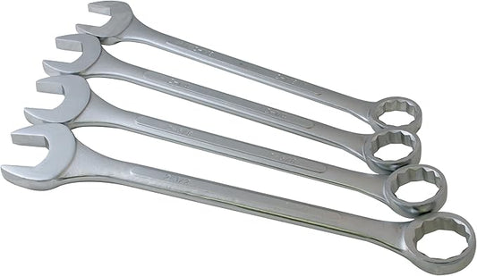 SUNEX TOOLS 9604 Super Jumbo SAE Combination Wrench Set, 4-Piece, Silver