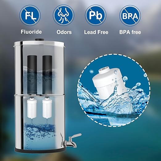 Fluoride Filters, Replacement for Berkey® PF-2® Fluoride Filter Compatible with Berkey® Gravity Filtration System (Pack of 2)