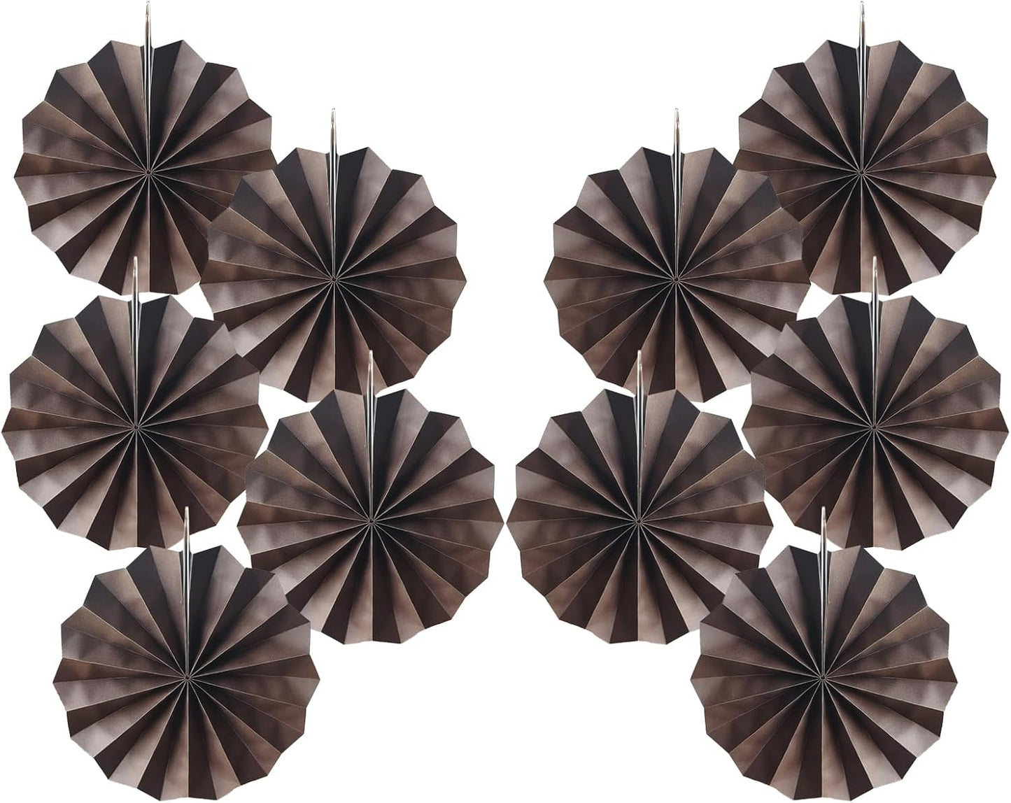 Coffee Party Decorations,Coffee Birthday Decorations,Party Events Accessories,Coffee Themed Party Decorations,Coffee Party,Friends Themed Party 8in Hanging Paper Fans 30 Color DIY Set(Coffee))