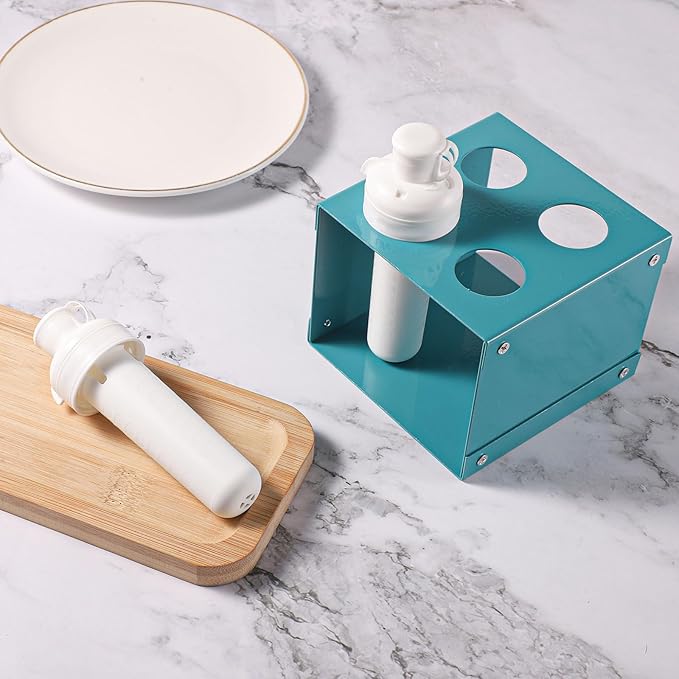 Sip Cartridge Storage Rack, Cartridge Holder Case Organizer Square Support Shelf Accessories Compatible with Cirkul Holding 4 Cartridges (Blue)