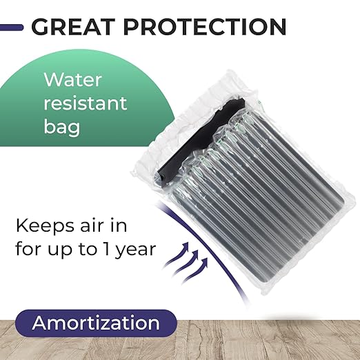 IDL Packaging Inflated 12" Laptop and Tablet Protective Bags, Self Sealed, Pack of 5 - Reusable Air Column Bags for Packing, Travel and Shipping - Durable Case for Laptops and Tablets