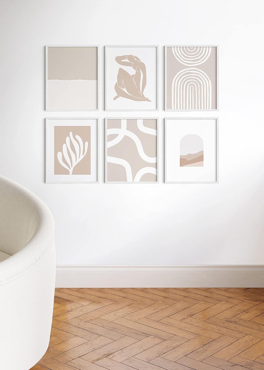 HAUS AND HUES Standalone White Oak Frames Set of 9-16x20