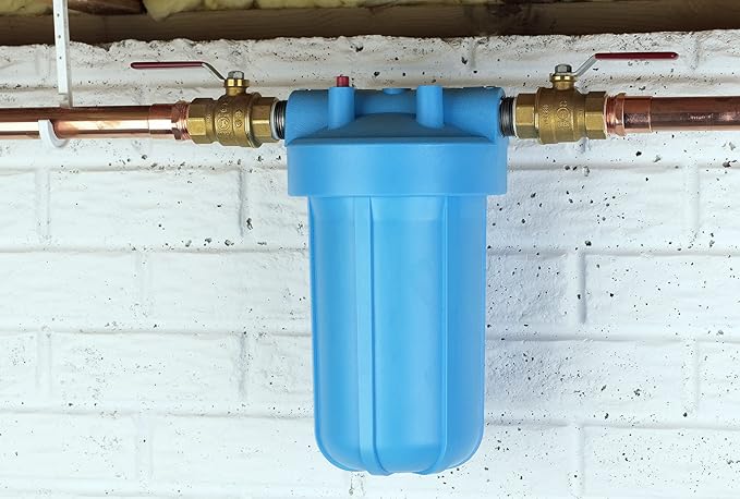 Pentair OMNIFilter BF7 Water Filtration System, 10" Basic Whole House Heavy Duty Filtration System, Includes 10" Blue Heavy Duty Housing, RS6 Sediment Reduction Cartridge and All Tools, 3 Piece Set