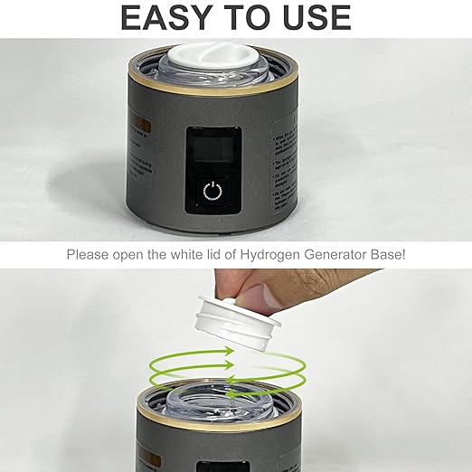 Hydrogen Water Bottle Generator 2024, PEM/SPE Electrolysis Hydrogen Water Technology, 4000+ PPB, LED Display, Hydrogen Water Ionizer Machine, Hydro Generator, Gifts for Men and Women