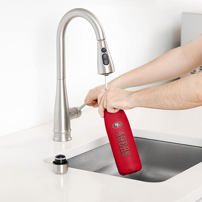 FOCO NFL unisex-adult NFL Team Logo Wordmark Chill Water Bottle