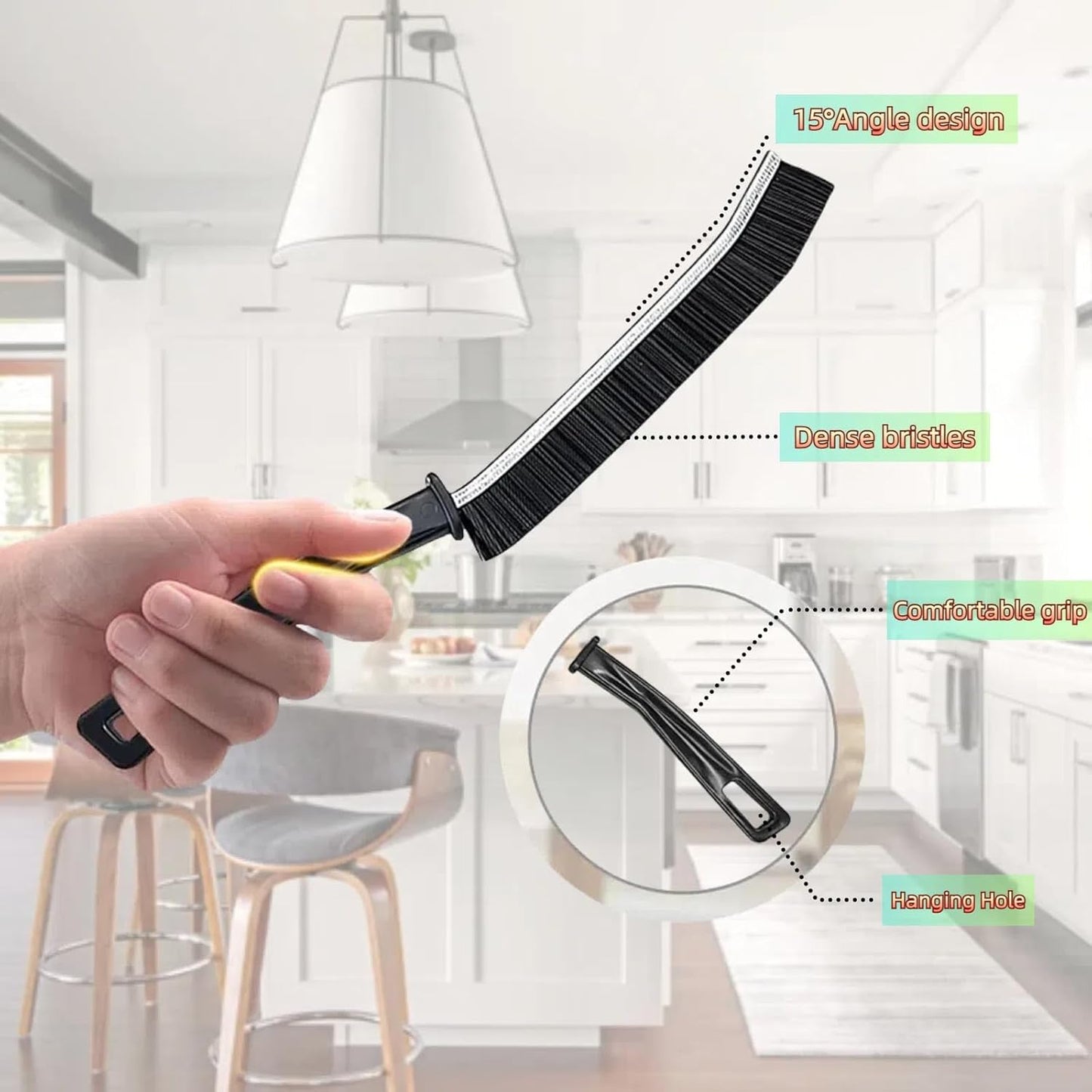 Crevice Cleaning Brush, Multifunctional Cleaning Brush Tool, Bathroom Gap Brush,Grout Brush, Cleaning Tools for Toilet, Bathrooms, Kitchens, Bathtub, Faucets, Sink, Windows，12pcs