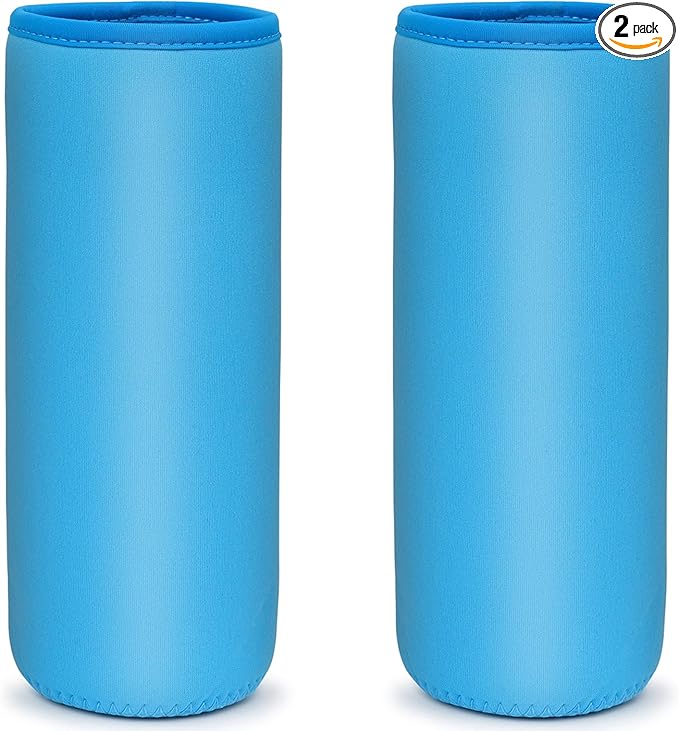 Sleeve Compatible with Cir-kul Water Bottle - 2 Pcs Water Bottle Sleeve Compatible with Cir-kul 22oz & Stainless Steel Bottle - Neoprene Insulated Water Bottle Cover for Retaining Temperature, Blue