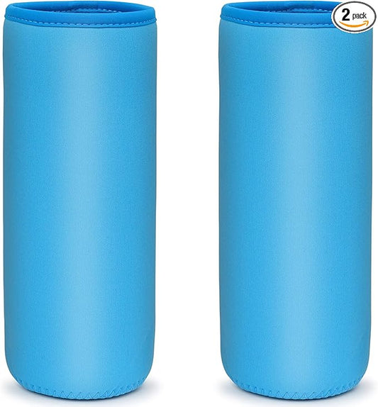 Sleeve Compatible with Cir-kul Water Bottle - 2 Pcs Water Bottle Sleeve Compatible with Cir-kul 22oz & Stainless Steel Bottle - Neoprene Insulated Water Bottle Cover for Retaining Temperature, Blue
