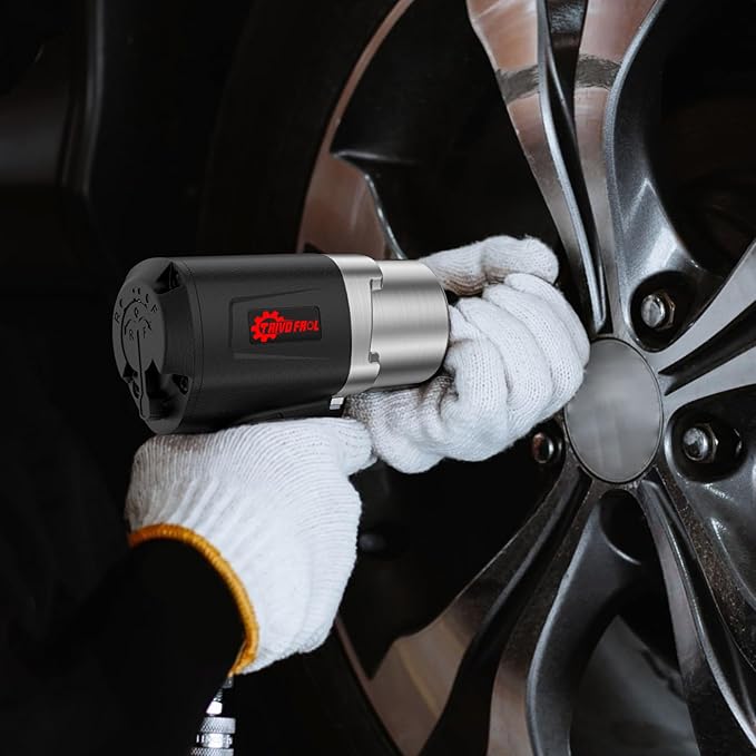 Air Impact Wrench 1/2" - 1/2 Inch Impact Gun 1/2 Drive, 1500Ft-lbs, 8000RPM High Torque Impact Wrench, Weight 4.74 lb, 1/2 Air Impact Gun for Auto Repair, Tire Shop