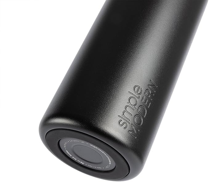 Simple Modern Water Bottle with Push Button Straw Lid | Ceramic-Lined Insulated Stainless Steel | Travel Water Bottles for Gym & Sports | Leak Proof | Mesa Signature Collection | 34oz, Slumberland