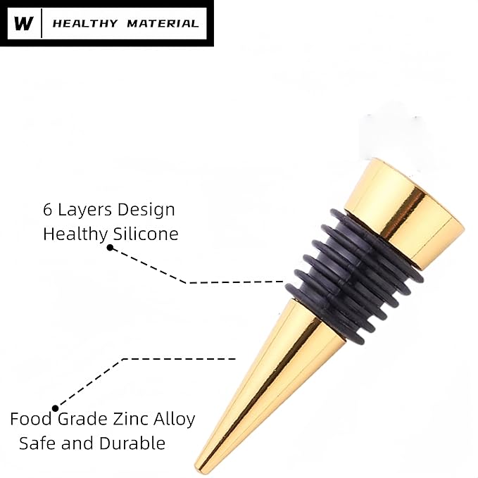 Decorative Wine Stopper Base Set of 3,Cool Wine Bottle Stoppers for Glass Bottles,Crystal Bottle Stopper Fits Standard Bottles,Fancy Decors Wine Tools (Base 3)