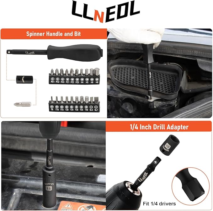1/4 Inch Drive Impact Socket Set, 83Pcs Socket Wrench Set Metric & SAE from 4-15mm, 5/32-9/16", 6 Point CR-V Deep & Shallow Sockets Kit with 72T Ratchet Handle, E Torx, for Automotive & Home