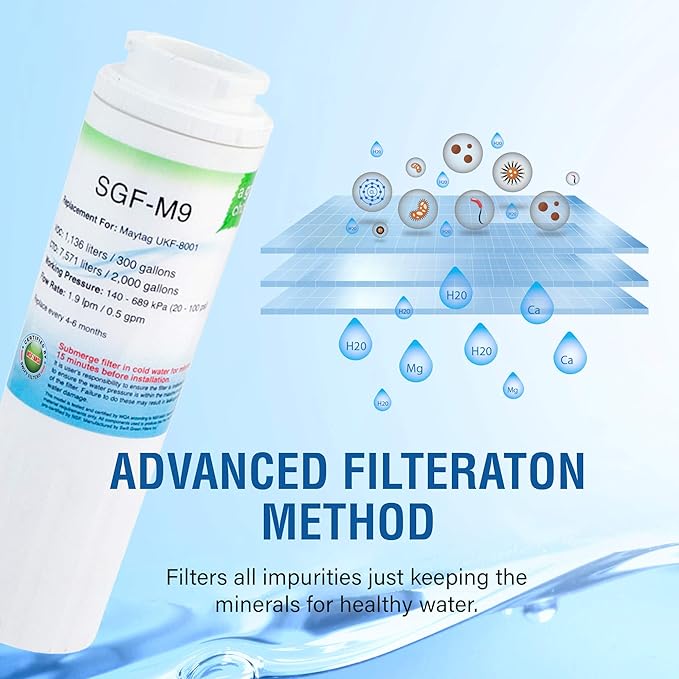 Swift Green Filters SGF-M9 Replacement Refrigerator Water Filter for UKF8001,EDR4RXD1,Filter 4,EFF-6007A,46-9005,46-9006,CLCH101,PuriClean II 67003526 (3 Pack) Made in USA