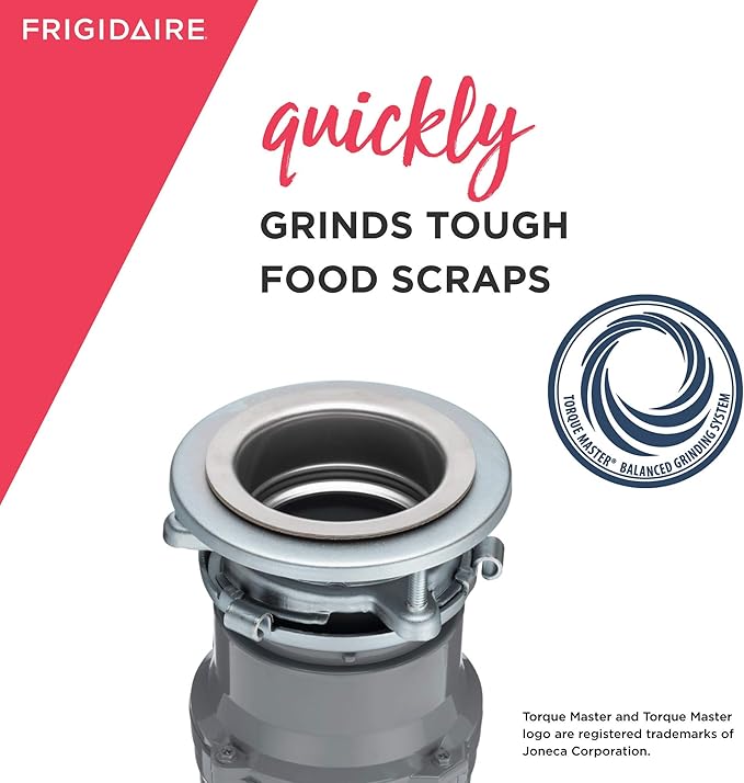 Frigidaire 1/3 HP Corded Garbage Disposal for Kitchen Sinks | FF03DISPC1