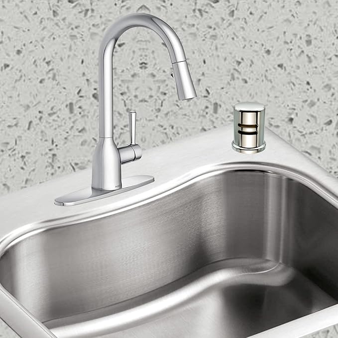 Dishwasher Air Gap Cover only, Skirted, Replacement air gap dishwasher,Solid Brass, Polished Chrome Finish