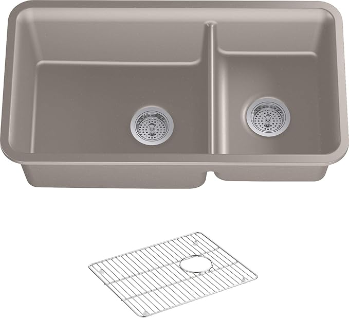 KOHLER K-8204-CM3 Cairn Sink, 33 in, Matte Taupe