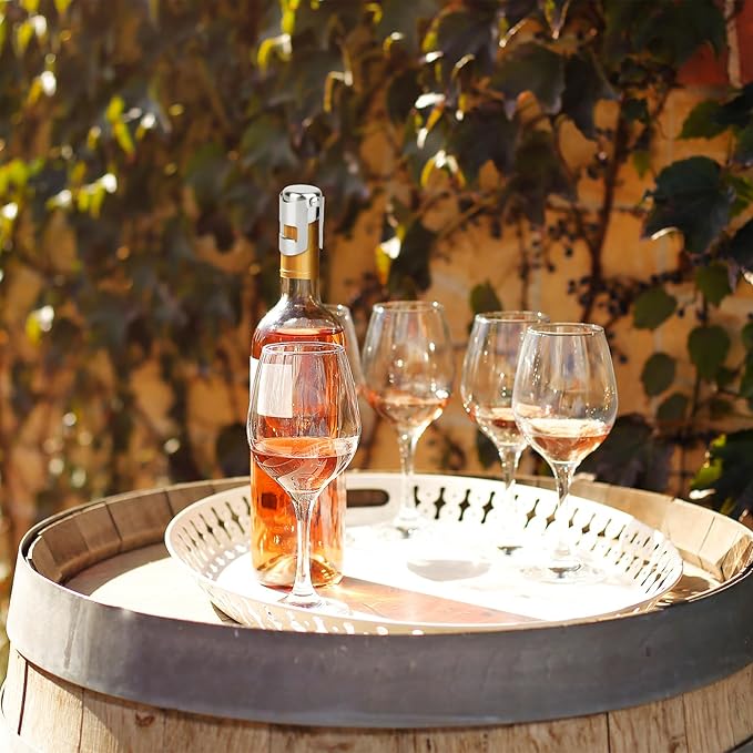 Molain 2Pack Champagne Stoppers, Stainless Steel Sparkling Wine Bottle Stopper with Pure Silicone Air Tight Seal Professional Wine Saver for Champagne, Prosecco and Cava