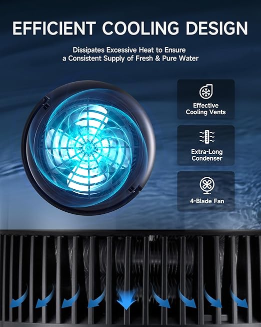 CO-Z Water Distiller for Home, 1350W 4L Distilled Water Machine for CPAP Machine with Control Panel & Glass Container, 1.1 Gal. Stainless Steel Water Distilling Equipment with Essential Oil Wine Modes