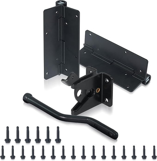 Fencer Wire Heavy Duty Garden Fence Hardware Kit, Metal Gate Lock and Latch for Outdoor Fence Barrier, Fencing Border Accessories