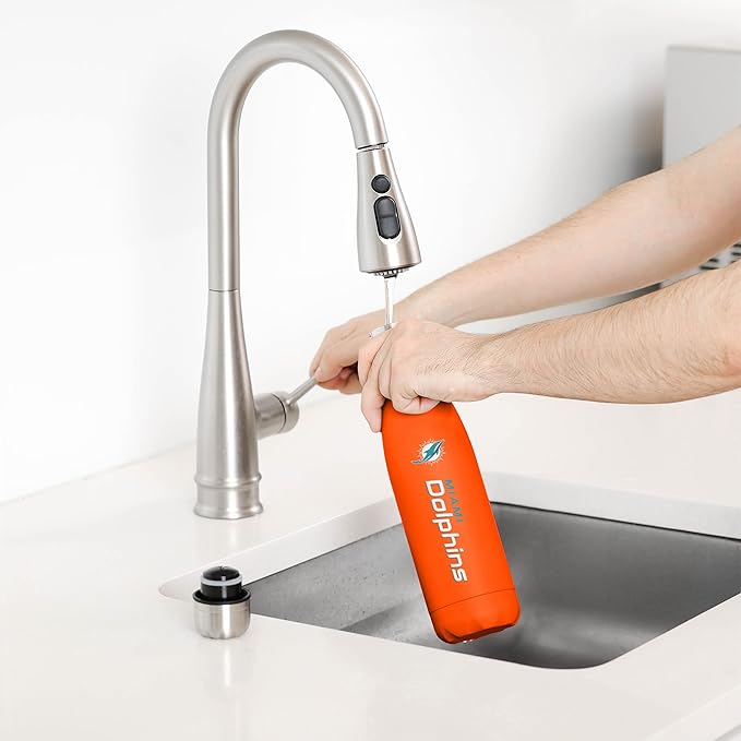 FOCO NFL unisex-adult NFL Team Logo Wordmark Chill Water Bottle