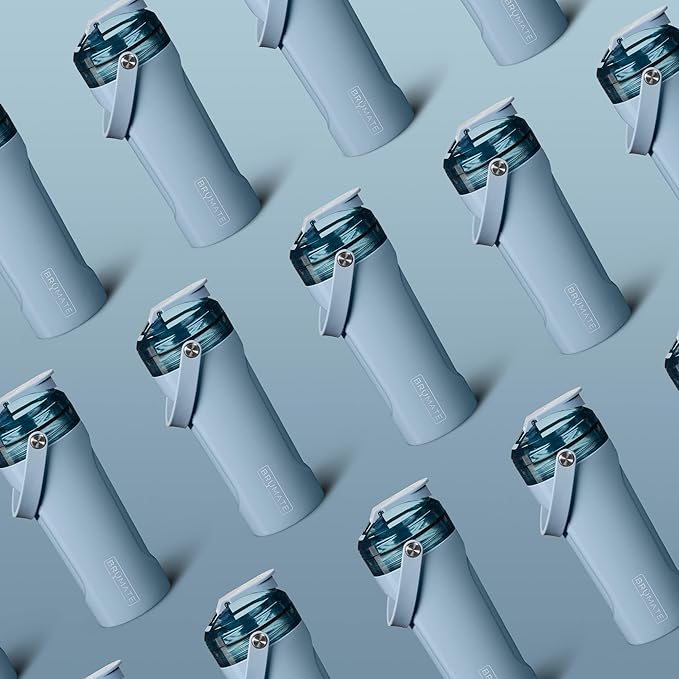 BrüMate MultiShaker Blender Shaker Bottle | 100% Leakproof Insulated Stainless Steel Shaker Bottle | Protein Shaker Bottle, and Pre Workout Bottle for the Gym | 26oz (Denim)