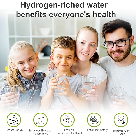 Hydrogen Water Bottle 2024 with PEM SPE Technology, PEM Electrolysis Hydrogen Generator 4000+ PPB LED Display, Hydrogen Water Ionizer Machine for Home Office Travel, Gifts for Men and Women