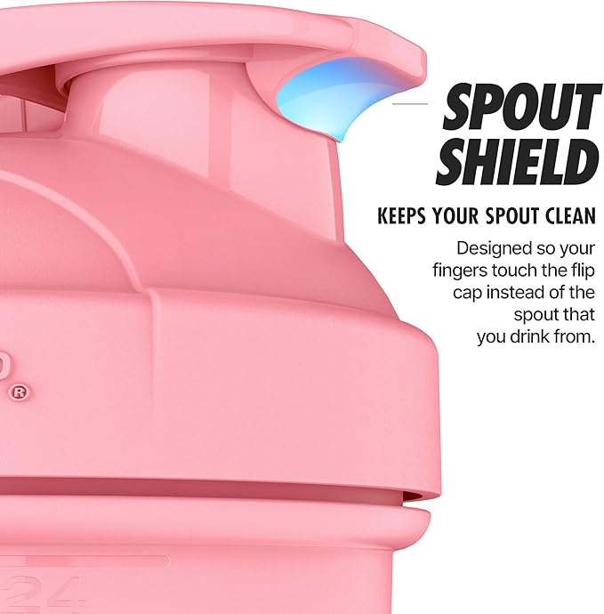 Hydra Cup ProFlow [2 Pack] 28 oz Shaker Bottles for Protein Shakes, Shaker Cups with Ball Blender Whisk, Shaker Bottle with Handle, Travel To Go, BPA Free (Pink & Purple, 28oz)