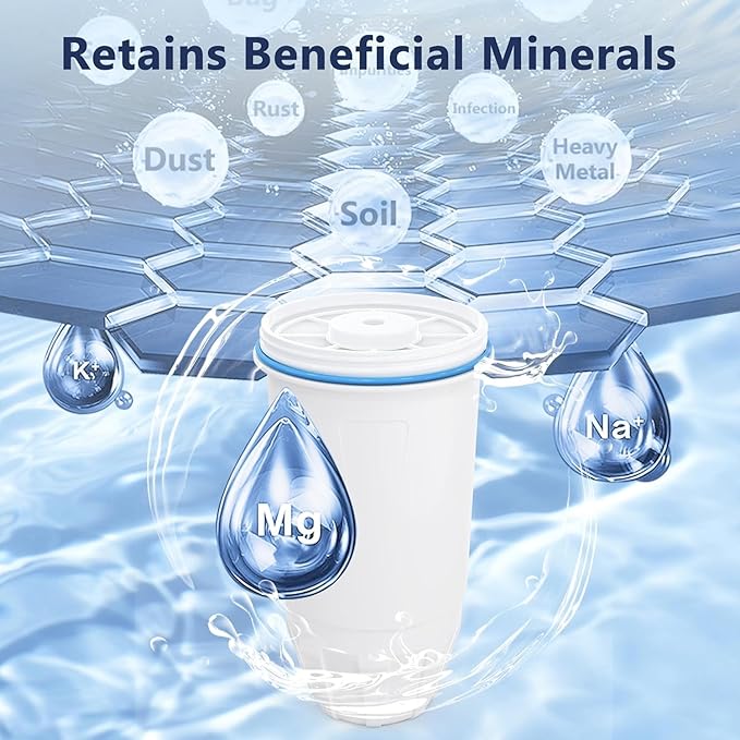 Water Filter Replacement Compatible with Zero Pitcher and Dispenser ZR-001 ZR-017 ZR-004 ZP-006 ZD-013 ZS-008, Multi-Stage Filter System, Reduce Lead, Chromium, and PFOA/PFOS, Pack of 12