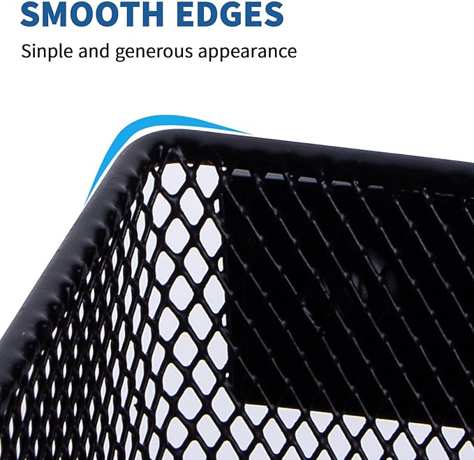 dedoot 2 Pack Magnetic Pen Holder, 3.45x2.3x2.6 Inch Magnetic Basket Locker Organizer Metal Mesh Pencil Memo Holder for Whiteboard, Fridge, Desk, Offices