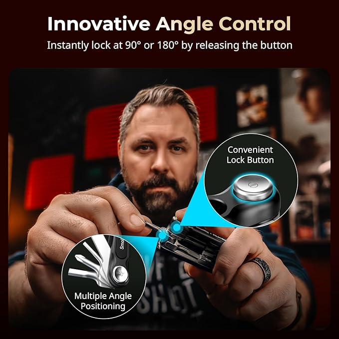 SmallRig x FILM RIOT 7-in-1 Folding Tool Set with Screwdrivers and Hex Key Wrenches, Multiple Angle Positioning, Portable and Compact Design (Black) - 4374