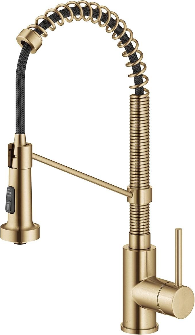 KRAUS Bolden Pull-Down Kitchen Faucet Bundle with Purita Drinking Water Filter Faucet, 18-Inch & 360° Swivel