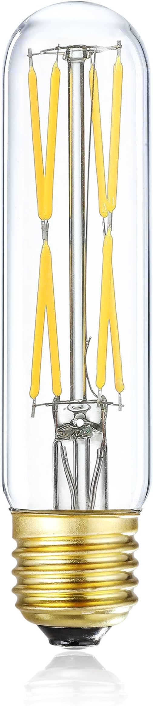 XININSUN T10 LED Bulb, 8W Dimmable, 75-100W Equivalent, 4000K Daylight, 850 Lumens, E26 Base, Clear Glass