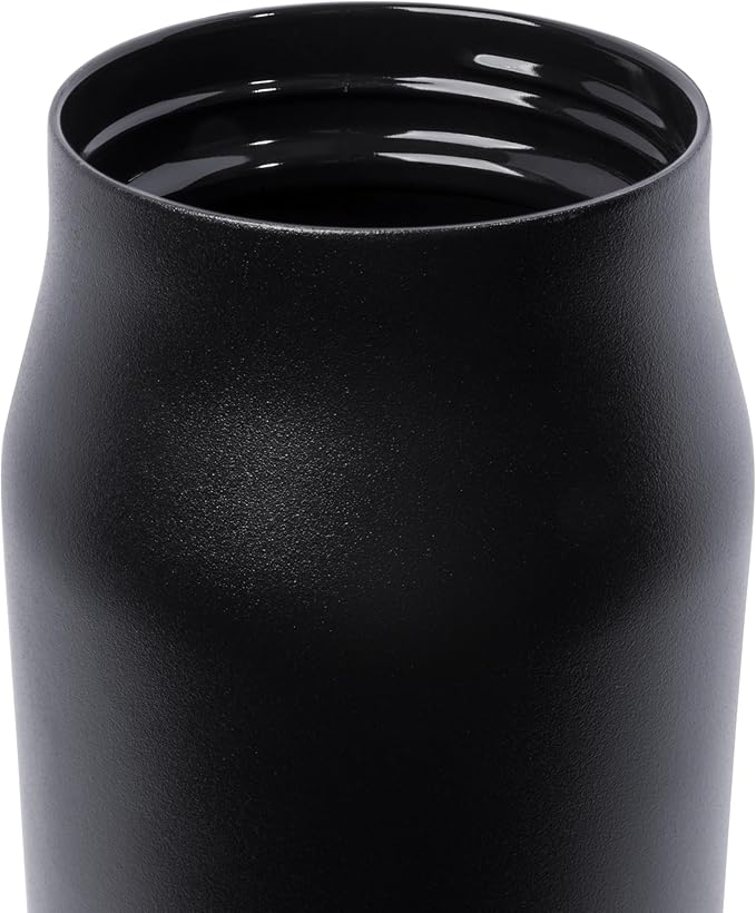 Simple Modern Water Bottle with Push Button Straw Lid | Ceramic-Lined Insulated Stainless Steel | Travel Water Bottles for Gym & Sports | Leak Proof | Mesa Signature Collection | 34oz, Midnight Black