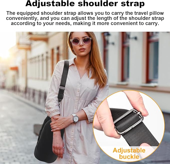 KBY Travel Neck Pillow Stuffable with Clothes, Stuffable Travel Pillow with Sleep Mask Zipplicity Packable Neck Pillow, Fillable Travel Pillow Storage Bag, Soft Velvet Neck Pillow Case Cover