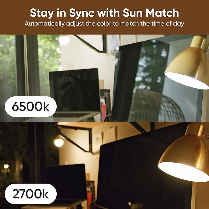 Wyze Bulb Color, 1100 Lumen WiFi RGB and Tunable White A19 Smart Bulb, Works with Alexa and Google Assistant, Four-Pack