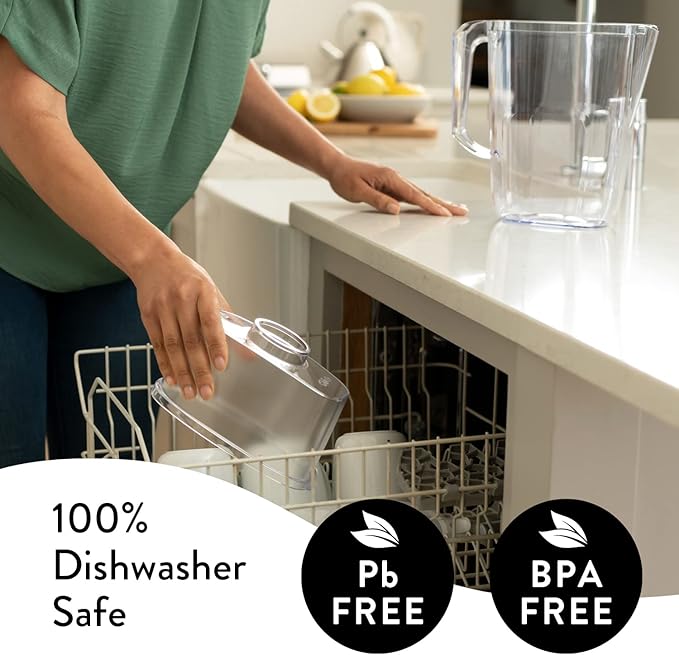 Aqua Optima Daisy Jug Water Filter Pitcher with 3 Universal Filters (White)