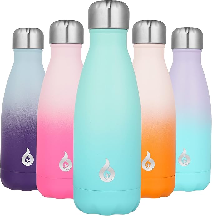 BJPKPK 12oz Insulated Water Bottle Stainless Steel Water Bottles For Travel Keep Cold And Hot,Mint