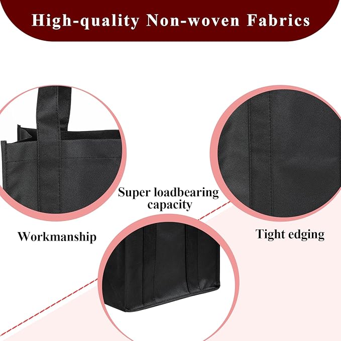 Sliverdew 6 Bottle Wine Carrier Non-Woven Wine Bottle Travel Bags Reusable Wine Gift Tote Bag Portable Wine Bottle Holder Bag with Handle for Picnic Camping
